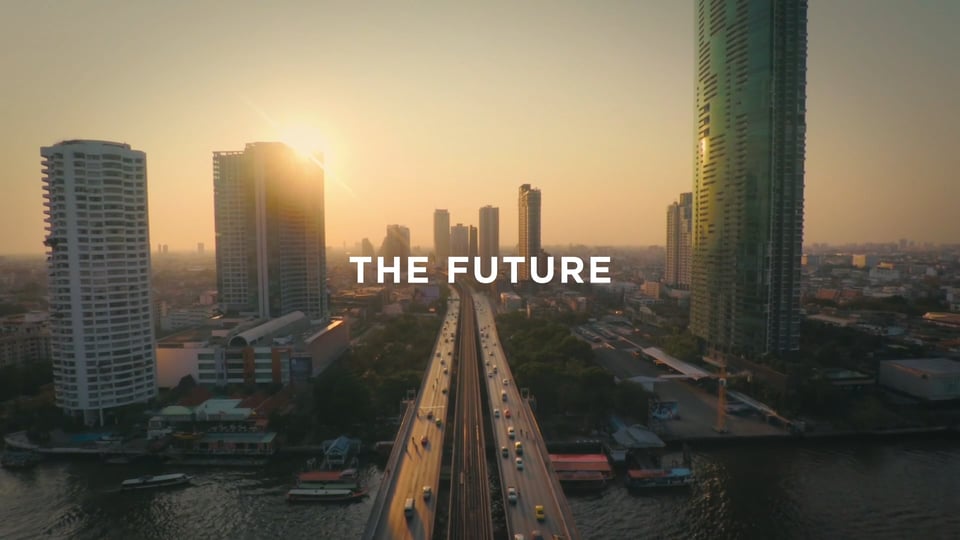 the future - image of major highway into a big city
