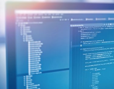 Code on a computer screen