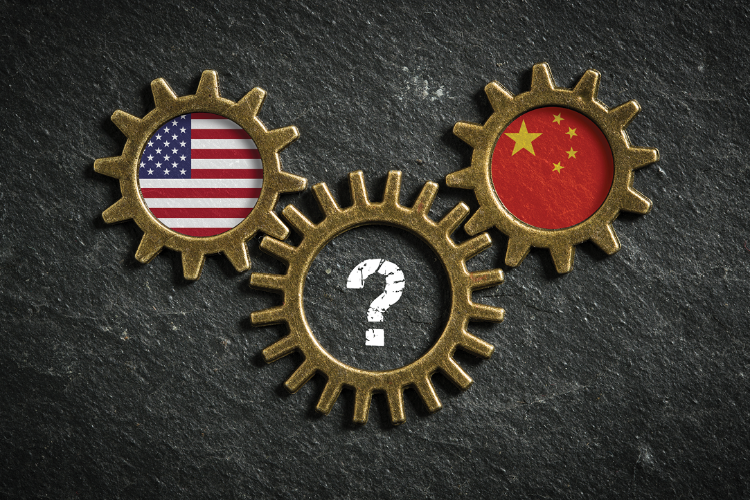 three gears representing the complexity of the USA and China trade war